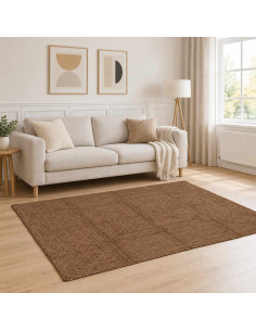Tappeto da Area Grigio 140 x 200 cm Juta