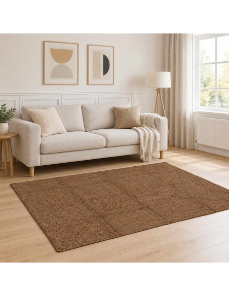 Tappeto da Area Grigio 140 x 200 cm Juta