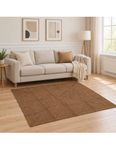 Tappeto da Area Grigio 160 x 160 cm Juta