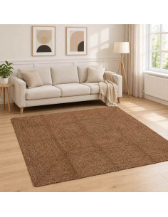 Tappeto da Area Grigio 200 x 200 cm Juta