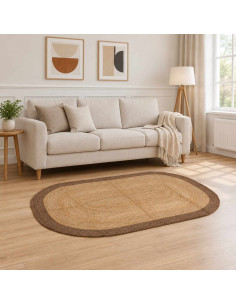 Tappeto da Area Grigio 100 x 152 cm Juta