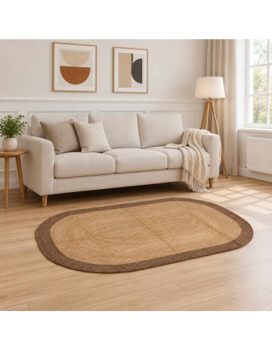 Tappeto da Area Grigio 100 x 152 cm Juta