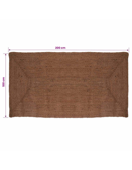 Tappeto da Area Grigio 100 x 200 cm Juta