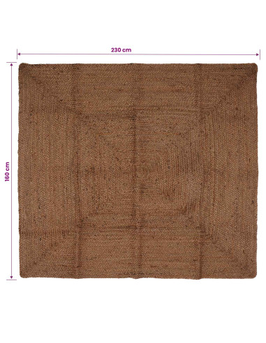 Tappeto da Area Grigio 160 x 230 cm Juta