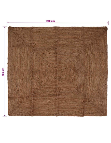 Tappeto da Area Grigio 160 x 230 cm Juta