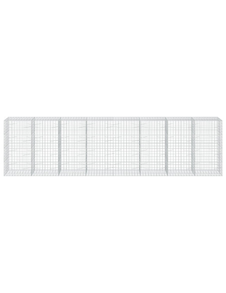 Gabione con filo da 5 mm e rete 10x10 cm 800x100x200 cm
