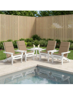 Cuscino per sedia a schienale alto GEMERT 4 pz 100% Poliestere