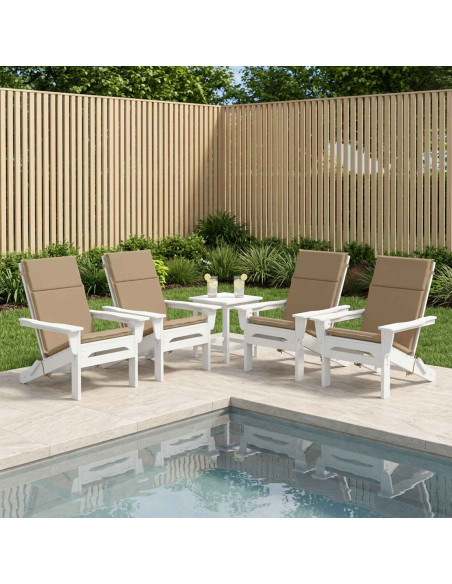 Cuscino per sedia a schienale alto GEMERT 4 pz 100% Poliestere