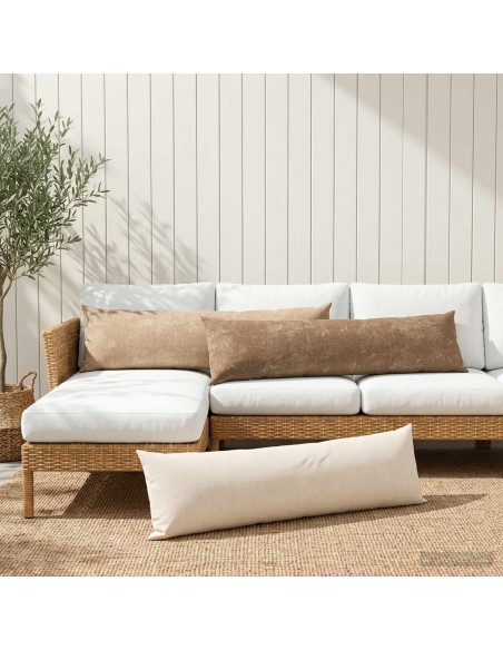 Cuscino HEERLEN Marrone 40 x 145 cm Tessuto Chenille