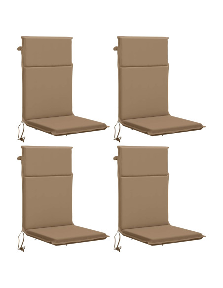Cuscino per sedia a schienale alto GEMERT 4 pz 100% Poliestere