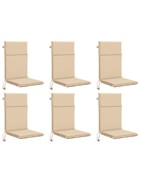 Cuscino per sedia a schienale alto GEMERT 6 pz 100% Poliestere