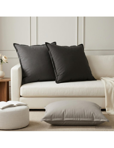 Cuscino 2 pz HOUTEN Antracite 70 x 70 cm Poliestere