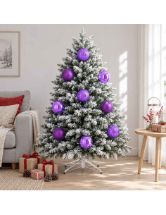 Set di palline di Natale XXL 4 pz Lillà Ø 20 cm Plastica