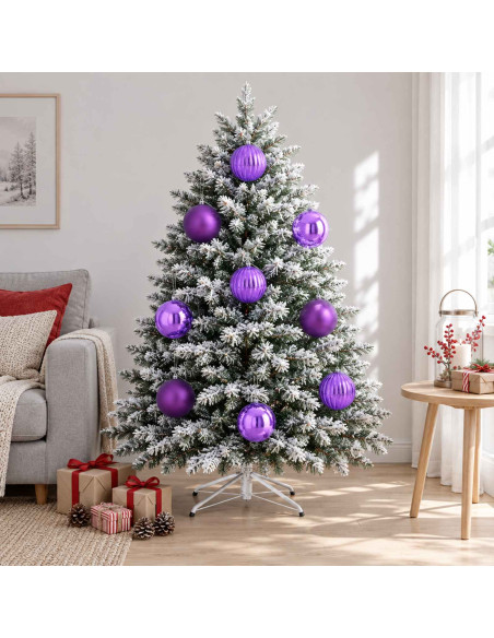 Set di palline di Natale XXL 4 pz Lillà Ø 20 cm Plastica