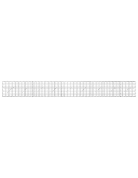 Gabione con filo da 5 mm e rete da 5x5 cm 450x10x50 cm