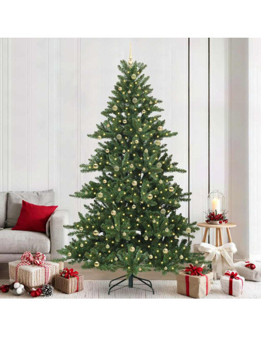 Albero di Natale Artificiale con Rami Pieghevoli Verde 240 cm