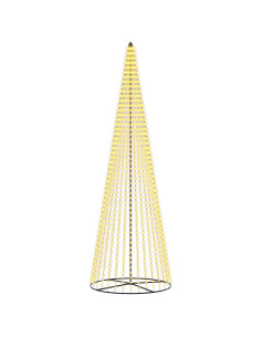Albero di Natale LED 485 cm 1632 LED Bianco caldo Ferro Nero 2