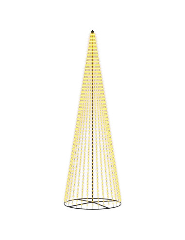 Albero di Natale LED 485 cm 1632 LED Bianco caldo Ferro Nero