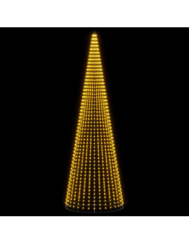 Albero di Natale LED 485 cm 1632 LED Bianco caldo Ferro Nero