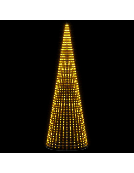 Albero di Natale LED 485 cm 1632 LED Bianco caldo Ferro Nero