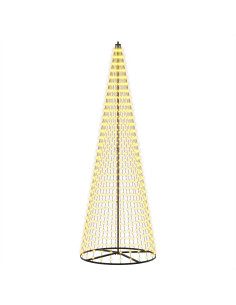 Albero di Natale LED 285 cm 744 LED Bianco caldo Ferro Nero 2