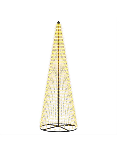 Albero di Natale LED 285 cm 744 LED Bianco caldo Ferro Nero