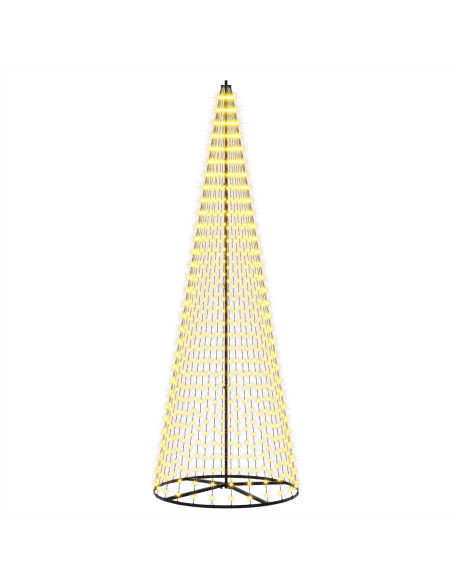 Albero di Natale LED 285 cm 744 LED Bianco caldo Ferro Nero