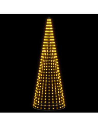 Albero di Natale LED 285 cm 744 LED Bianco caldo Ferro Nero