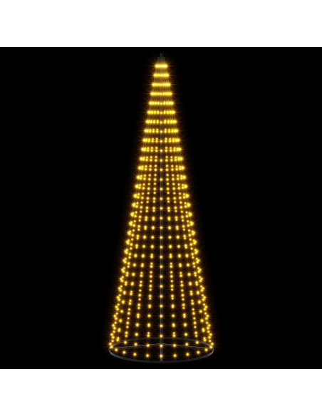 Albero di Natale LED 285 cm 744 LED Bianco caldo Ferro Nero