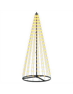 Albero di Natale LED 165 cm 270 LED Bianco caldo Ferro Nero 2