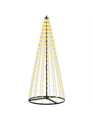 Albero di Natale LED 165 cm 270 LED Bianco caldo Ferro Nero