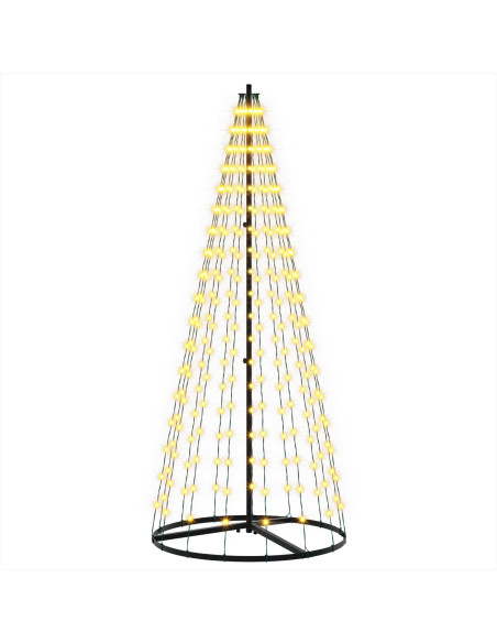 Albero di Natale LED 165 cm 270 LED Bianco caldo Ferro Nero