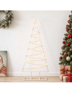 Albero di Natale in metallo con LED KUOPIO 90 cm Bianco caldo