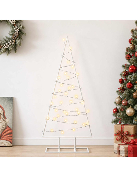 Albero di Natale in metallo con LED KUOPIO 90 cm Bianco caldo