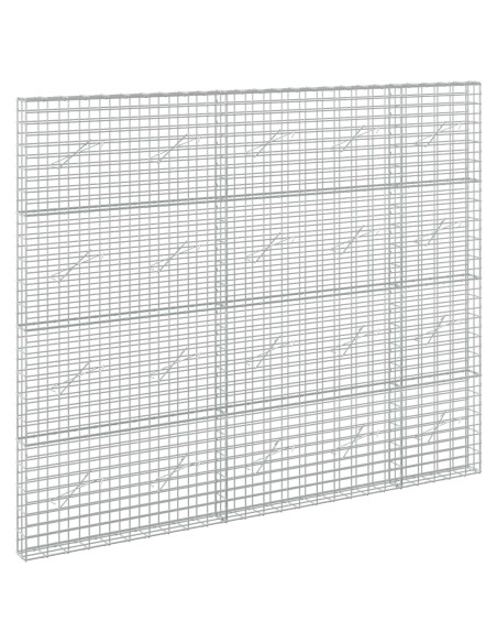 Gabione con Filo da 5 mm e Rete da 5x10 cm 250x10x200 cm