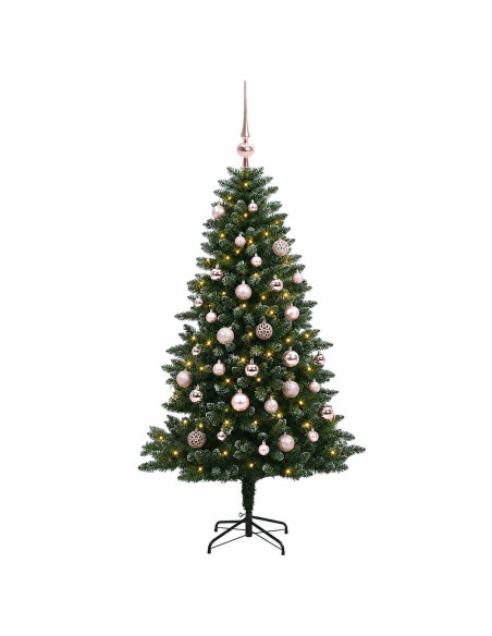 Albero di Natale Artificiale con Palline 150 cm 150 LED