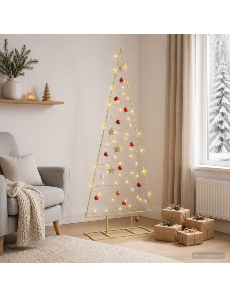 Albero di Natale in metallo con LED KUOPIO 125 cm Bianco caldo