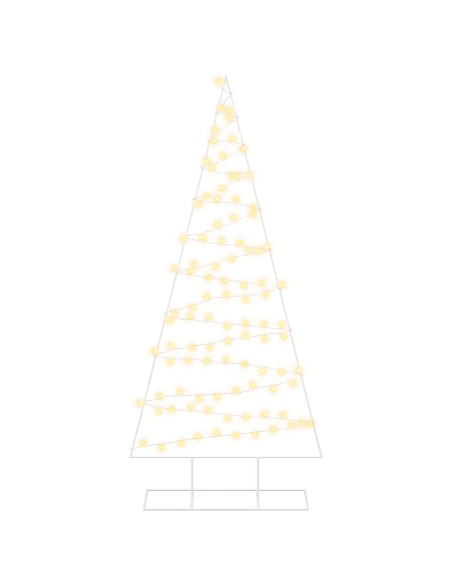 Albero di Natale in metallo con LED KUOPIO 210 cm Bianco caldo