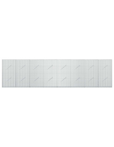 Gabione con Filo da 5 mm e Rete da 5x2,5 cm 400x10x100 cm