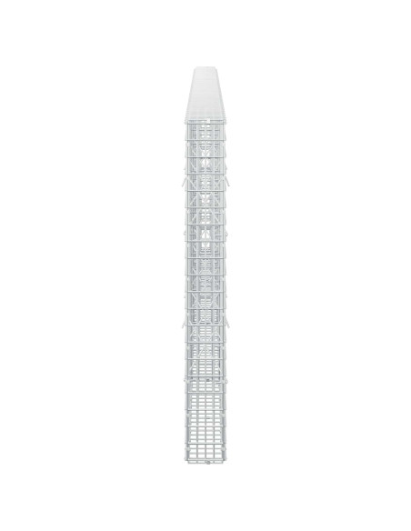 Gabione con Filo da 5 mm e Rete da 5x2,5 cm 400x10x100 cm