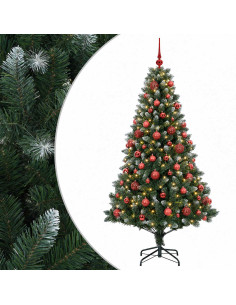 Albero di Natale Artificiale con Palline 210 cm 300 LED 2