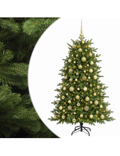 Albero di Natale artificiale con palline 210 cm 300 LED 2