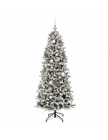 Albero di Natale artificiale con palline 240 cm 300 LED