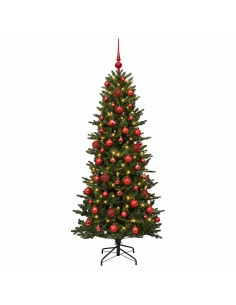 Albero di Natale artificiale con palline 180 cm 300 LED 2
