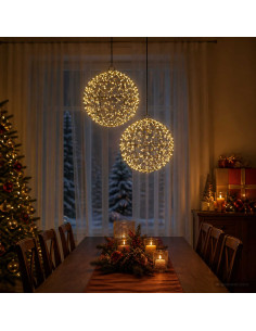 Luce a punta di Natale 2 pz 600 LED Bianco caldo Ø 30 x 32 cm