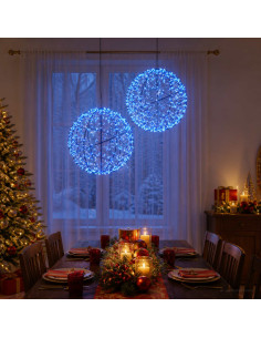 Luce a punta di Natale 2 pz 1500 LED Blu Ø 50 x 52 cm