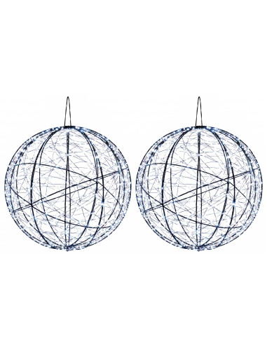 Luce a punta di Natale 2 pz 1000 LED Bianco freddo Ø 40 x 42 cm