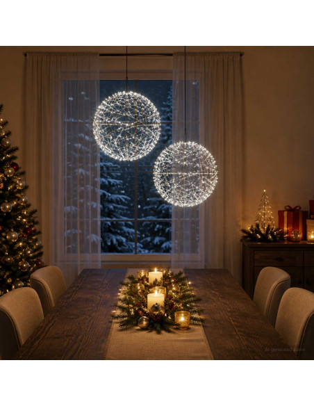 Luce a punta di Natale 2 pz 1000 LED Bianco freddo Ø 40 x 42 cm