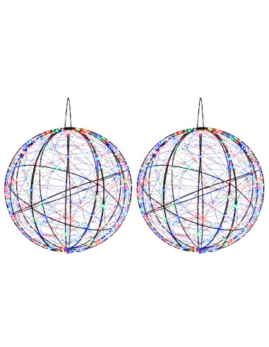 Luce a punta di Natale 2 pz 1500 LED Multicolore Ø 50 x 52 cm