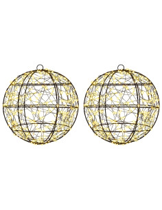Luce a punta di Natale 2 pz 600 LED Bianco caldo Ø 30 x 32 cm 2